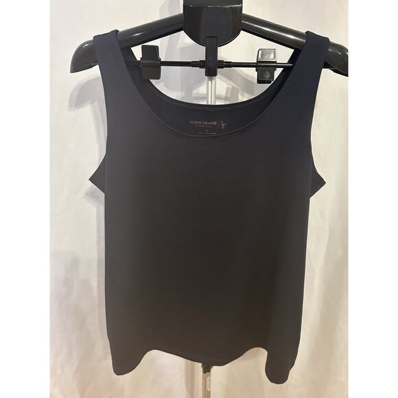 Susan Graver Essentials 2-pack Black & Teal Tank Top size XL - Picture 3 of 6